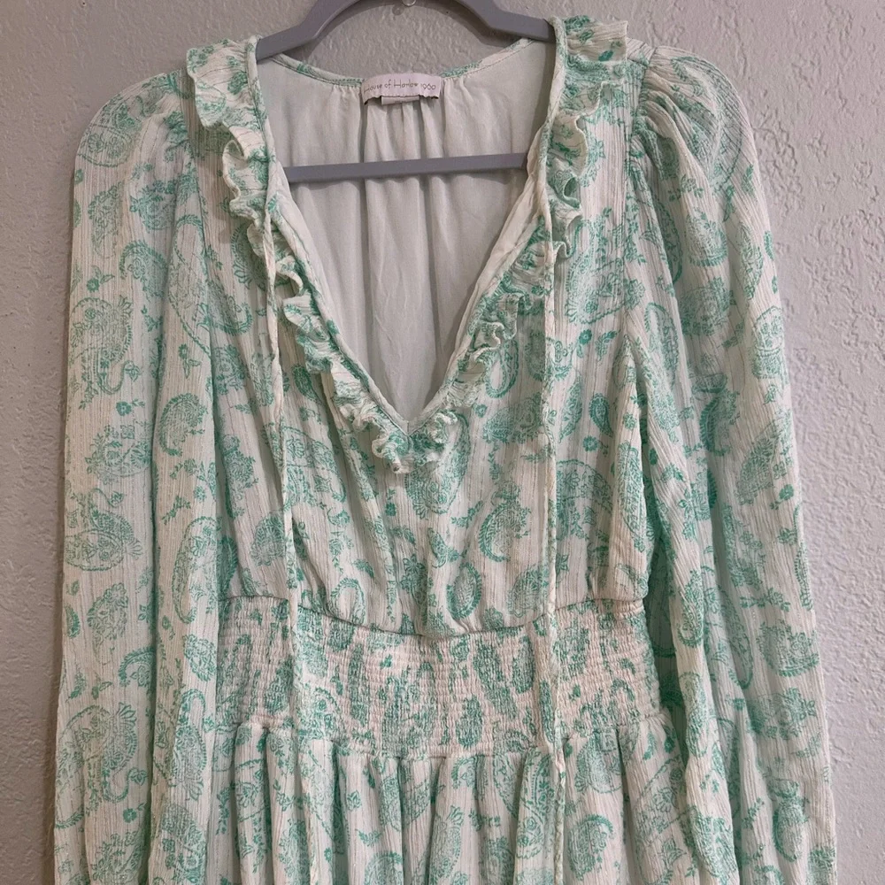 House of Harlow 1960 Mint Green Long Sleeve Dress - Picture 12 of 16